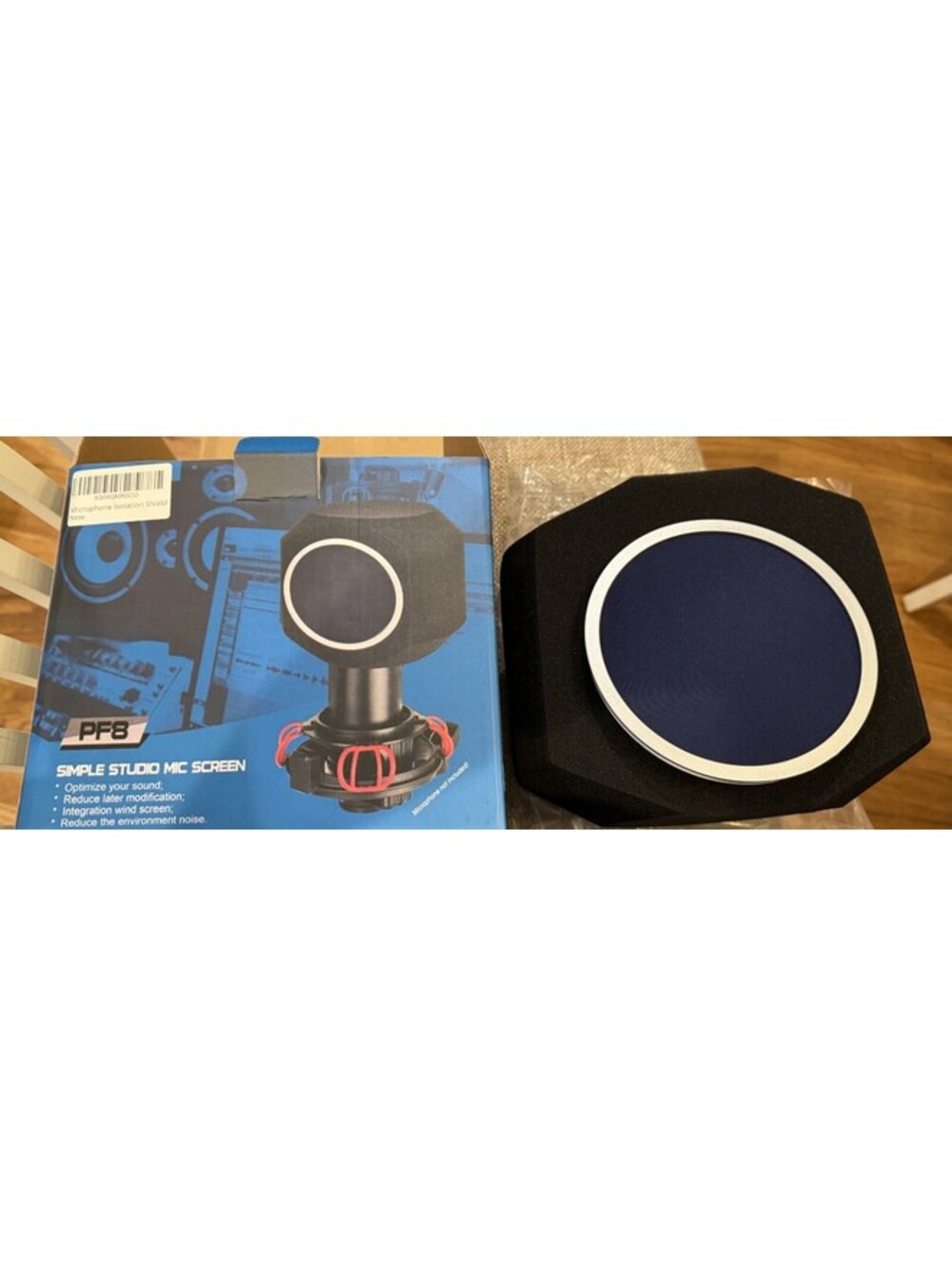 Microphone Isolation Shield with High-Density Foam for Podcast & Recording